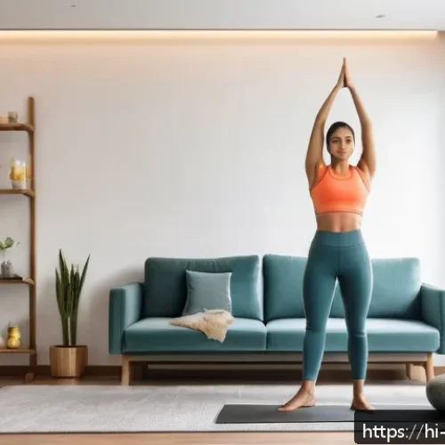 스마트 홈트 기구  미러와 톤 비교 - A sleek, modern smart fitness mirror mounted elegantly on a living room wall in an Indian household,...